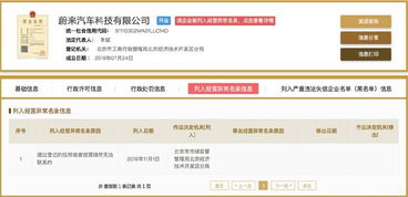 蔚來汽車科技被列入經營異常目錄，成立不足四月引關注